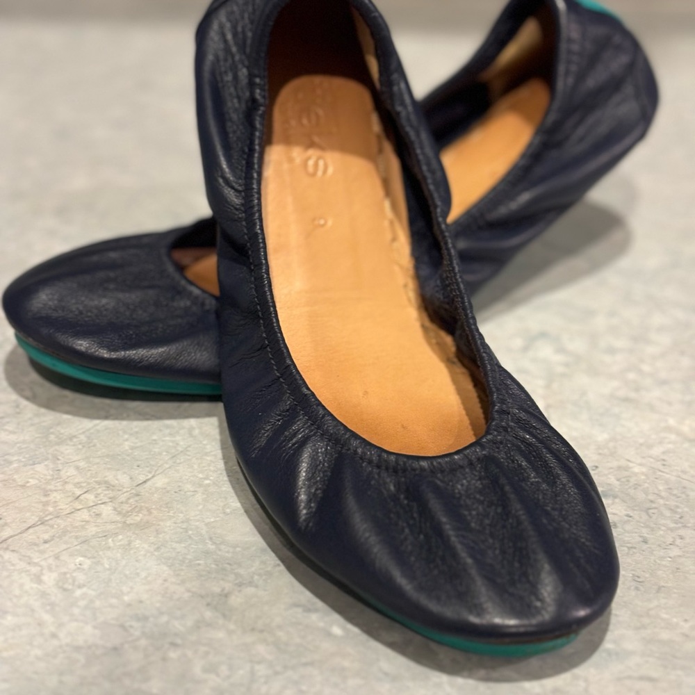 Tieks Navy. Size 9